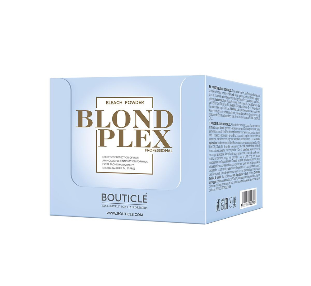 Обесцвечивающий порошок Blond Plex с аминокомплексом - BOUTICLE Blond Plex Powder Bleach 12*30 гр