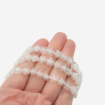 Стеклянные бусины в форме прозрачных цветочков, 7-8мм,