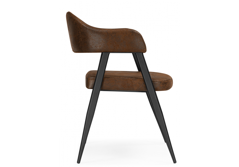 Стул на металлокаркасе Woodville Twin brown, black