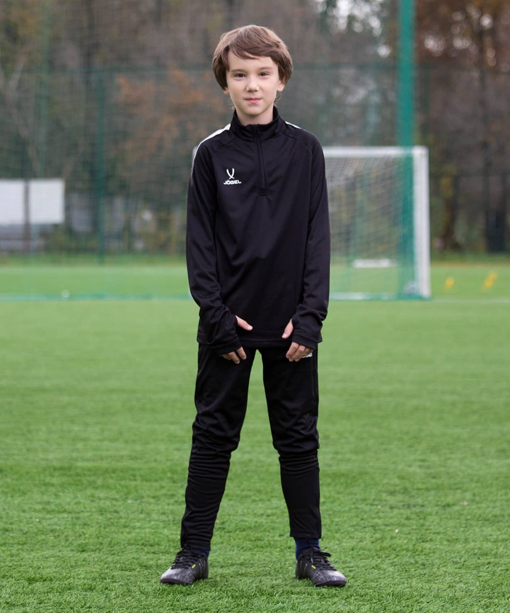 Джемпер тренировочный CAMP Training Top 1/4 Zip, черный, детский