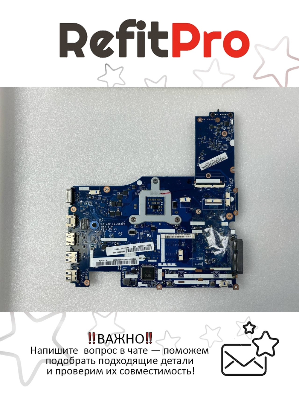 Материнская плата для ноутбука Lenovo G500s VILG/G2 LA-9902P W8S UMA HM76 (90003098), оригинал