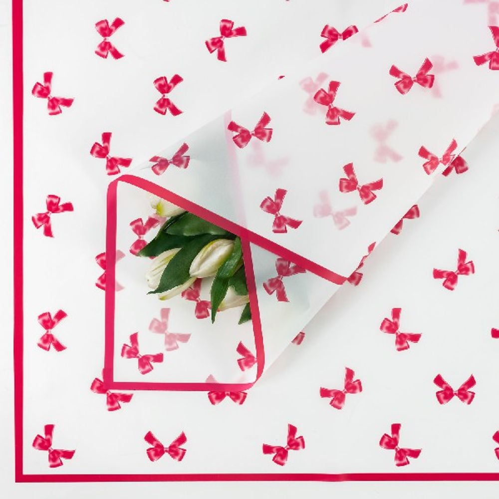 ЛИСТ "Бант" 57*57см Красный/20шт