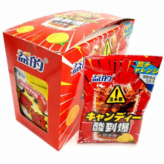 Кислые конфеты Sour Cola со вкусом газировки, 24 г