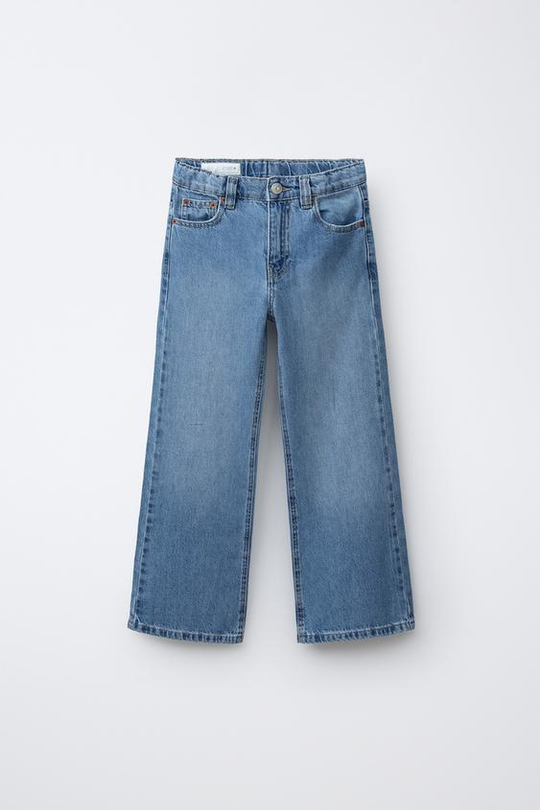 ZARA ДЖИНСЫ FLARE, ВЫЦВЕТШИЙ СИНИЙ