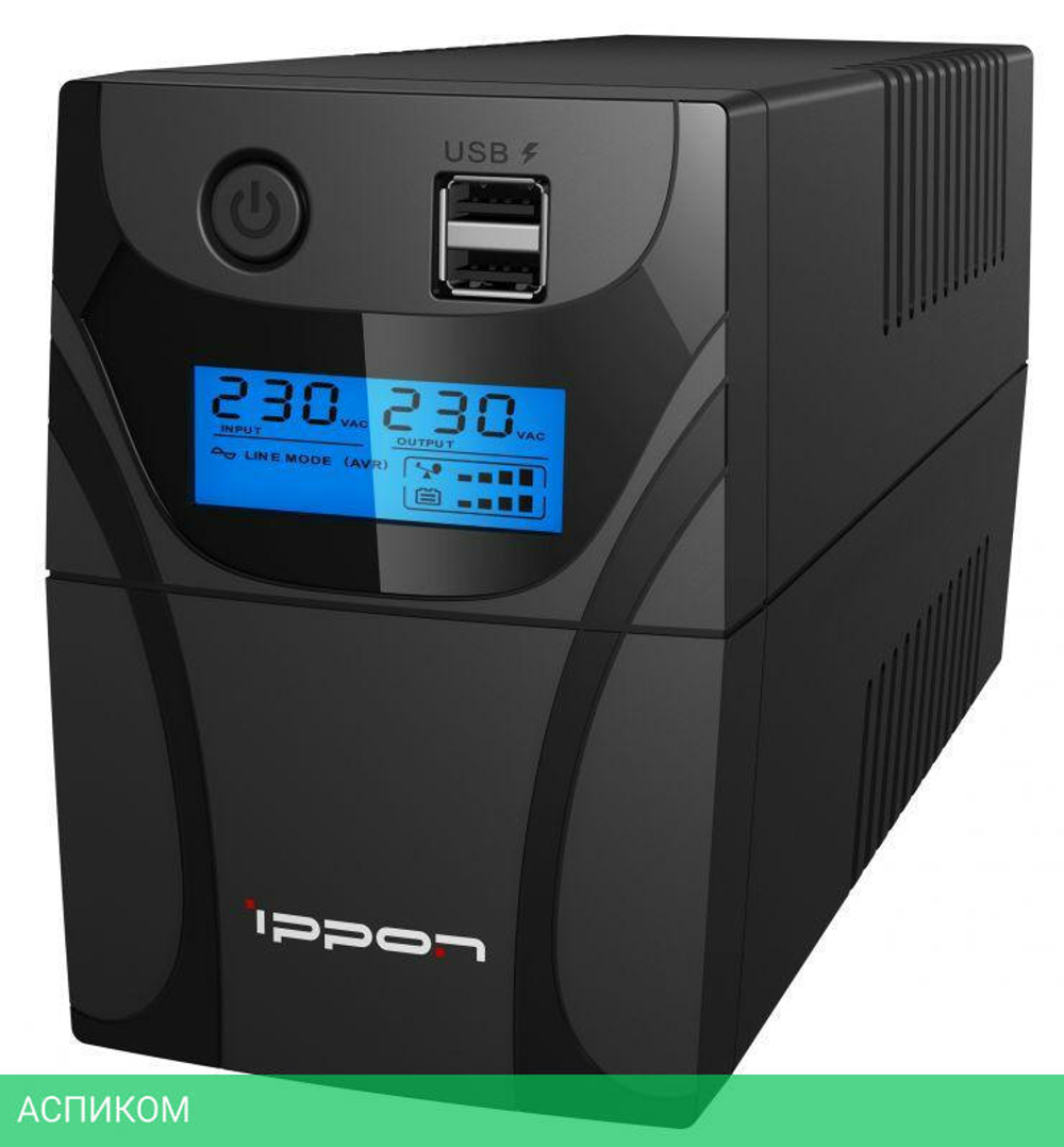 Источник бесперебойного питания Ippon Back Power Pro II Euro 650 360 Вт 650 ВА черный (1005511)