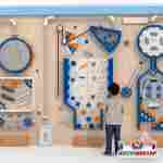 Детская интерактивная стена «Технолаб», с механическими маршрутами