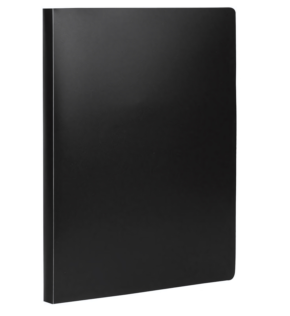 Папка на 2 кольцах 21мм,170л,0,5мм,черная (STAFF)