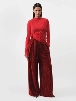 Лонгслив из кашемира красный OLA OLA