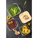 Контейнер для запекания и хранения eco store с крышкой из бамбука, 520 мл