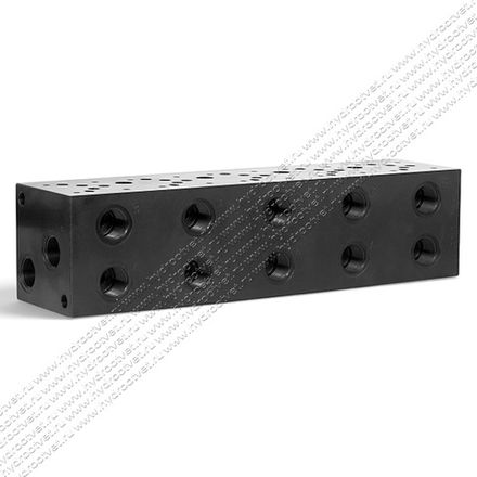 PD10-10A5-ST - Пятиместная стальная плита для гидравлических распределителей и клапанов NG10