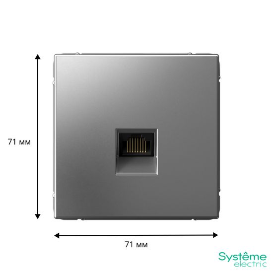 Розетка компьютерная ArtGallery RJ45 кат.5E механизм сталь SE GAL000983