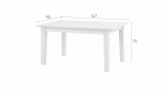 Стол раздвижной  -  аналог IKEA/STORNÄS/СТОРНАС /ШАНЬ/ ИКЕА,  147/204x95см, белый