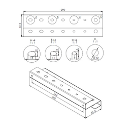 Держатель-органайзер отверток, на 14 отверток, настенный