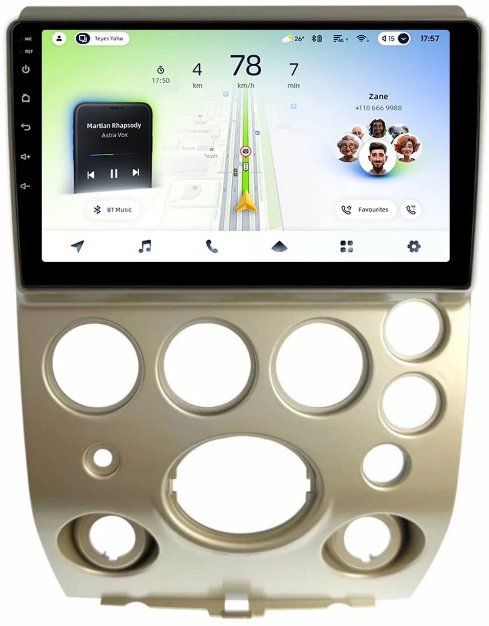 Магнитола для Infiniti QX56 JA60 2004-2007 (поддержка Bose) - Teyes CC4L монитор 9" IPS на Android 14, Snapdragon 662, CarPlay, 4G SIM-слот