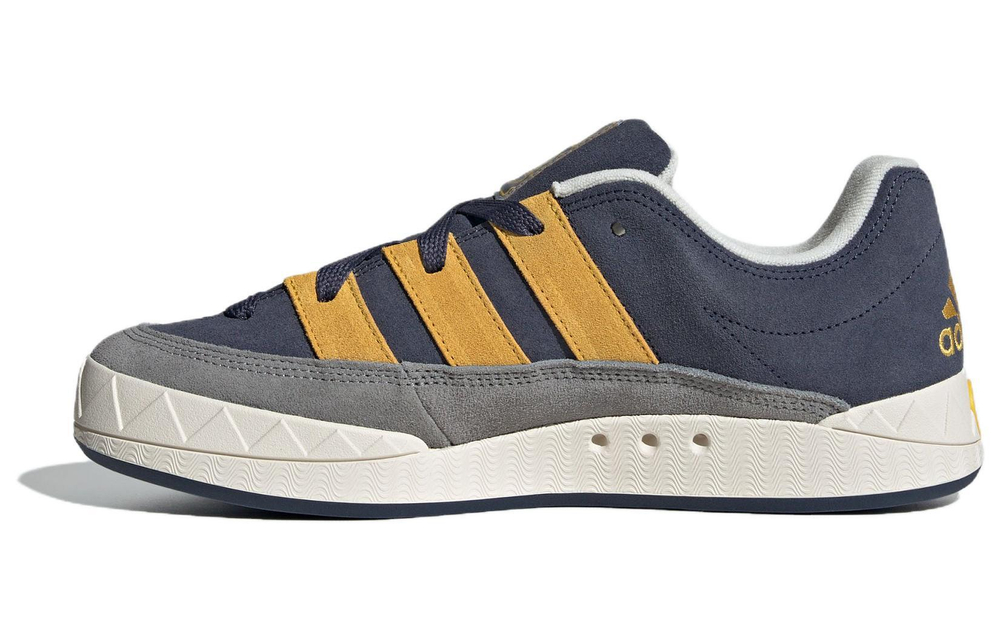 Adidas originals Adimatic suede comfortable, wear-resistant, lightweight, low-top sneakers for men and women with the same blue and yellow