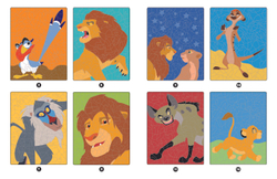 Hachette/ раскраска по номерам/ LE ROI LION - Coloriages Magiques - Trompe-l'oeil - Disney