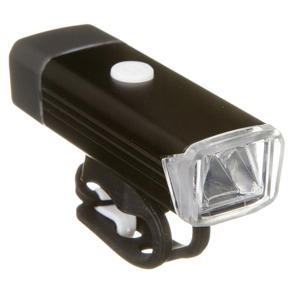 Фонарь STG передний FL1541, 250 люмен, usb бат. (1000mAH) алюм корп., порт usb встроен в корпус