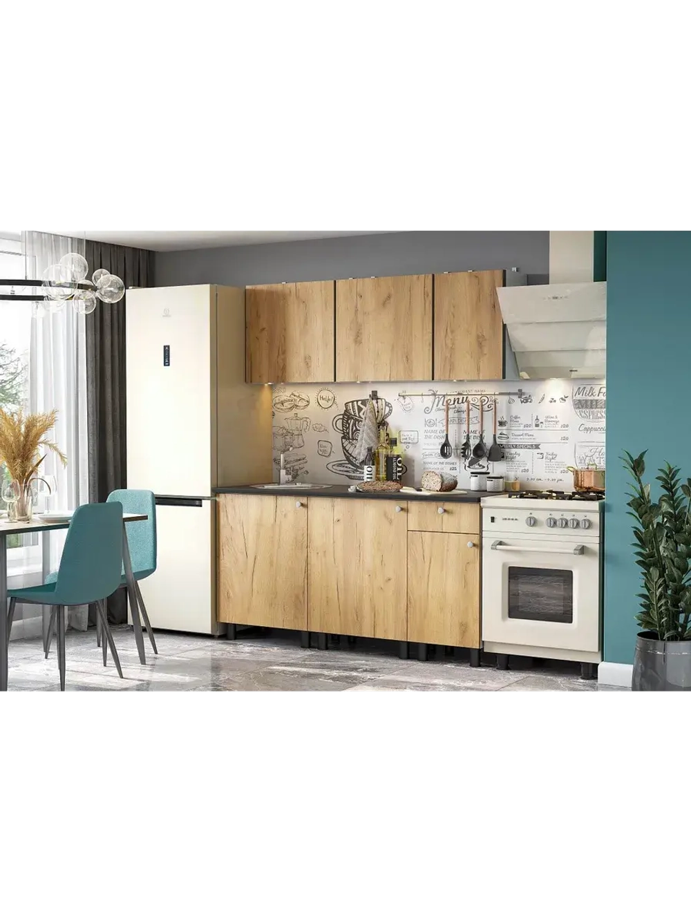 Кухонный гарнитур 160 модульный 160х200 см ТИП-1