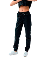 Джоггеры медицинские женские Dr. Nice DRN321 с манжетами на резинке, голубой, 52