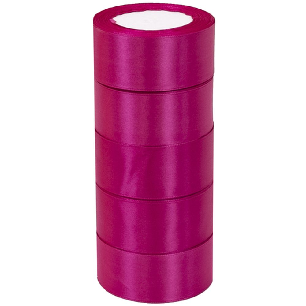 Лента атласная 3,8см*22,85м ФУКСИЯ