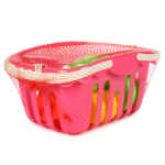 Пластмассовый игрушечный набор "Фрукты с корзинкой", упакет полиэтилен сетка