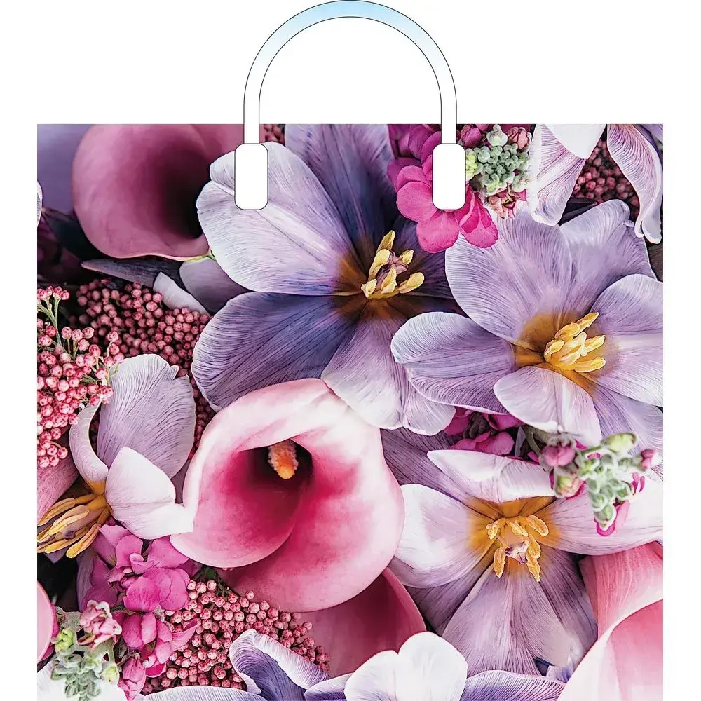 Пакет ПЭ с пластмассовыми ручками 38+3Артпласт глянец х150 (Ван (комплект 10 шт)