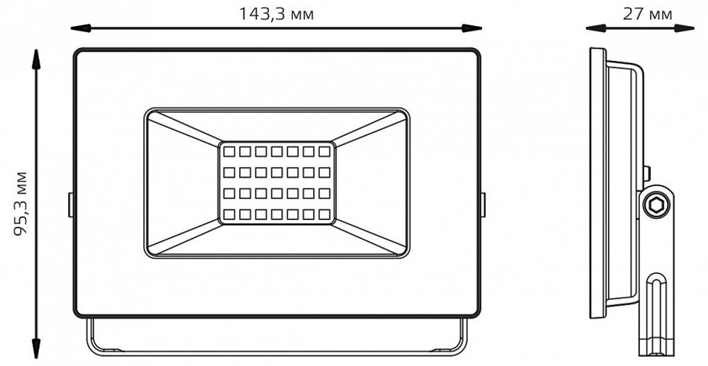 Настенно-потолочный прожектор Gauss Elementary 613100230