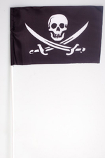 Флажок «Пиратский с саблями» 15x23 см на палочке