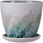 Горшок керамический Живопись сиреневый крокус №1