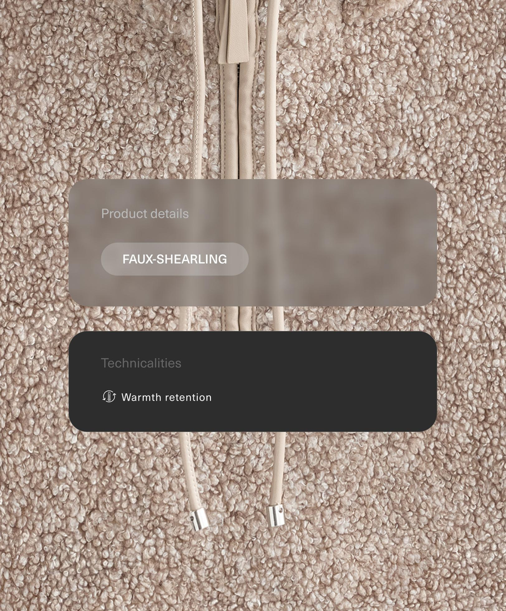 Oysho Жилет с капюшоном, бежевый меланж