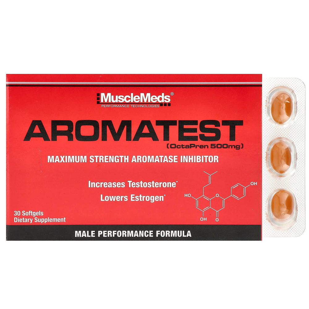 MuscleMeds, Aromatest, 500 мг, 30 капсул