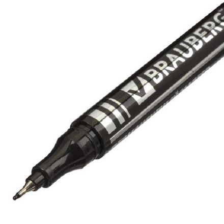 Маркер перманентный 0.5мм, Brauberg Jet, чёрный