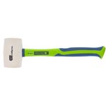 11168 Киянка резиновая, 680г., белая резина, фибергласовая рукоятка Сибртех