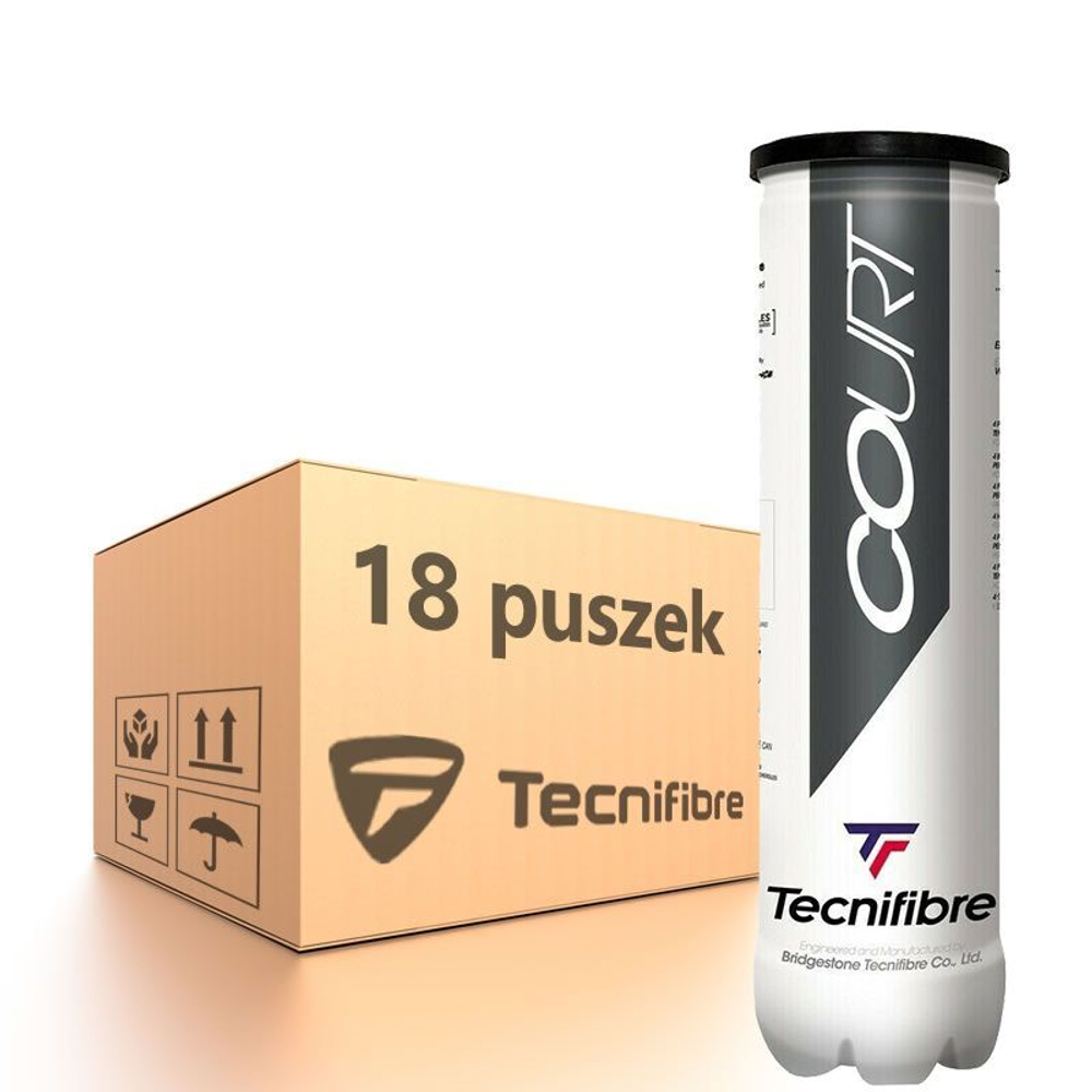 Упаковка теннисных мячей Tecnifibre Court - 18 x 4B