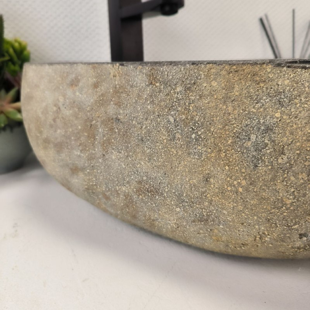 Каменная раковина из речного камня RS-63430 (52*40*15) 0123