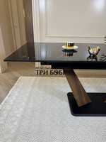 Кухонный раздвижной стол "Вирджиния", черный мрамор