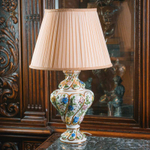 Настольная лампа с расписным керамическим основанием