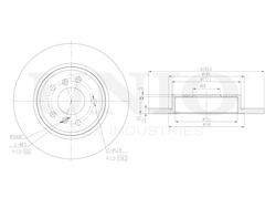Диск тормозной задний UNIO BRD-20474