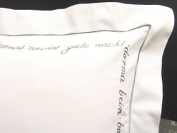 Наволочка для валика 15х40 Christian Fischbacher Luxury Nights Sweet Dreams 557 серебро Швейцария