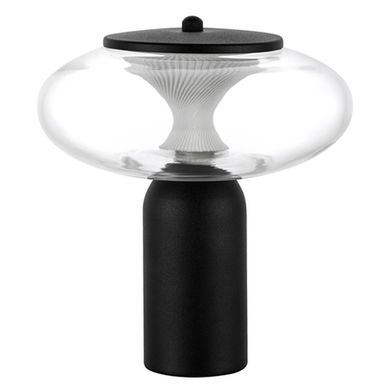 612917 Настольная лампа PALERMO 8W LED 350LM G ЧЕРНЫЙ/ПРОЗРАЧНЫЙ 3000K