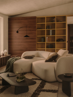 Модульный диван Martina 3-местный с левым шезлонгом, цвет экрю, 287 см