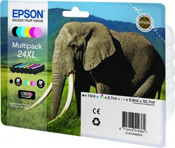 Epson Elephant C13T24384010 струйный картридж Подлинный Черный, Голубой, Светло-голубой, Светлая маджента, Пурпурный, Желтый 1 шт