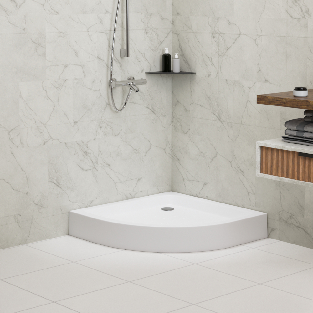 Душевой поддон полукруглый RGW LUX/TN-P (800x800)