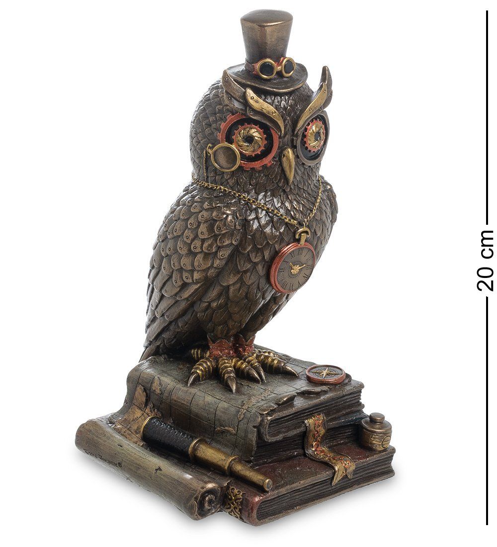 WS-278 Статуэтка в стиле Стимпанк «Сова на книгах»
