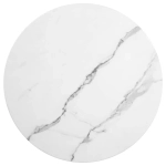 Набор кофейных столиков Bradex Home ов Tango белый мрамор с чёрными ножками, 2шт