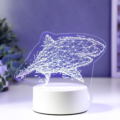 Светильник Большая акула LED RGB от сети 9,5х16х14 см