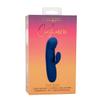 Синий мини вибратор-кролик 16,5см California Exotic Cashmere Silk Duo SE-4364-20-3