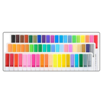 Маркер для скетчинга, двусторонние, Basir, линер, акварельные, белый корпус, 60 цветов