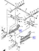 Накладка полоза короткая Yamaha VK540/VK10 8AC474240000