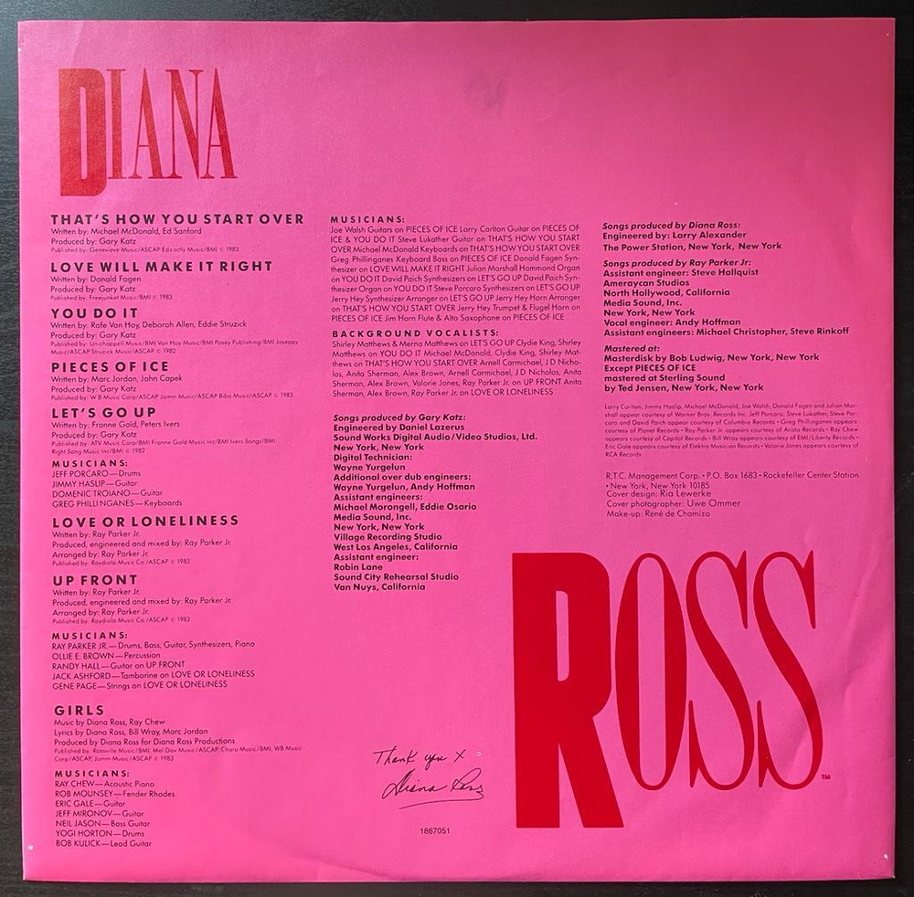 Diana Ross - Ross (Европа 1983г.)
